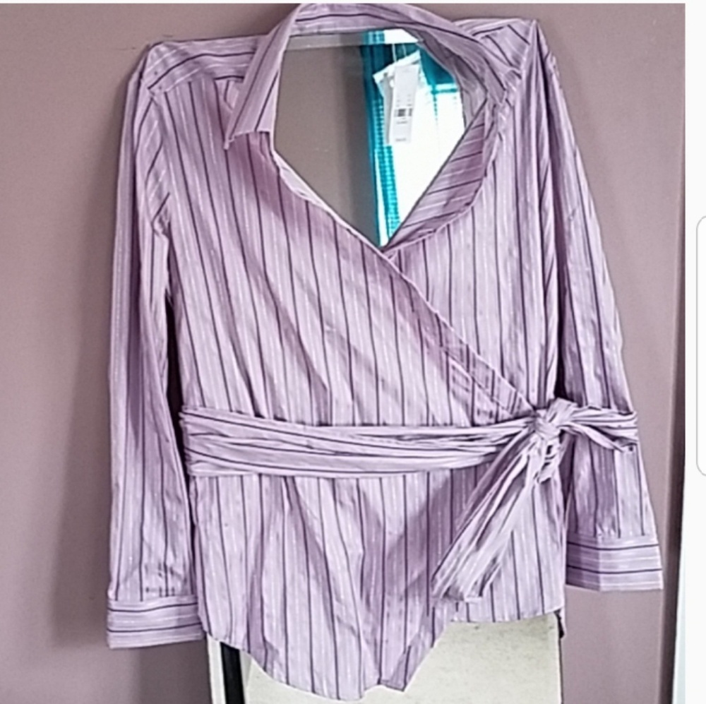 New York & Company Wrap Around Madison Blouse